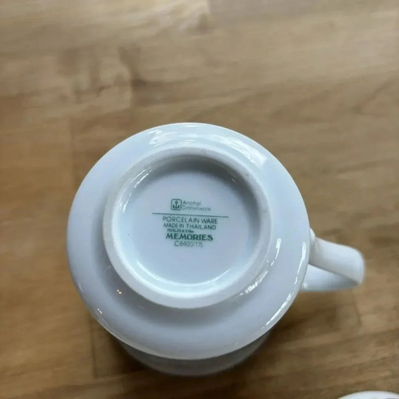 Vintage Holiday Christmas Memories Coffee Tea Cup Mug Bear With Drum Set of 3 - Picture 8 of 8